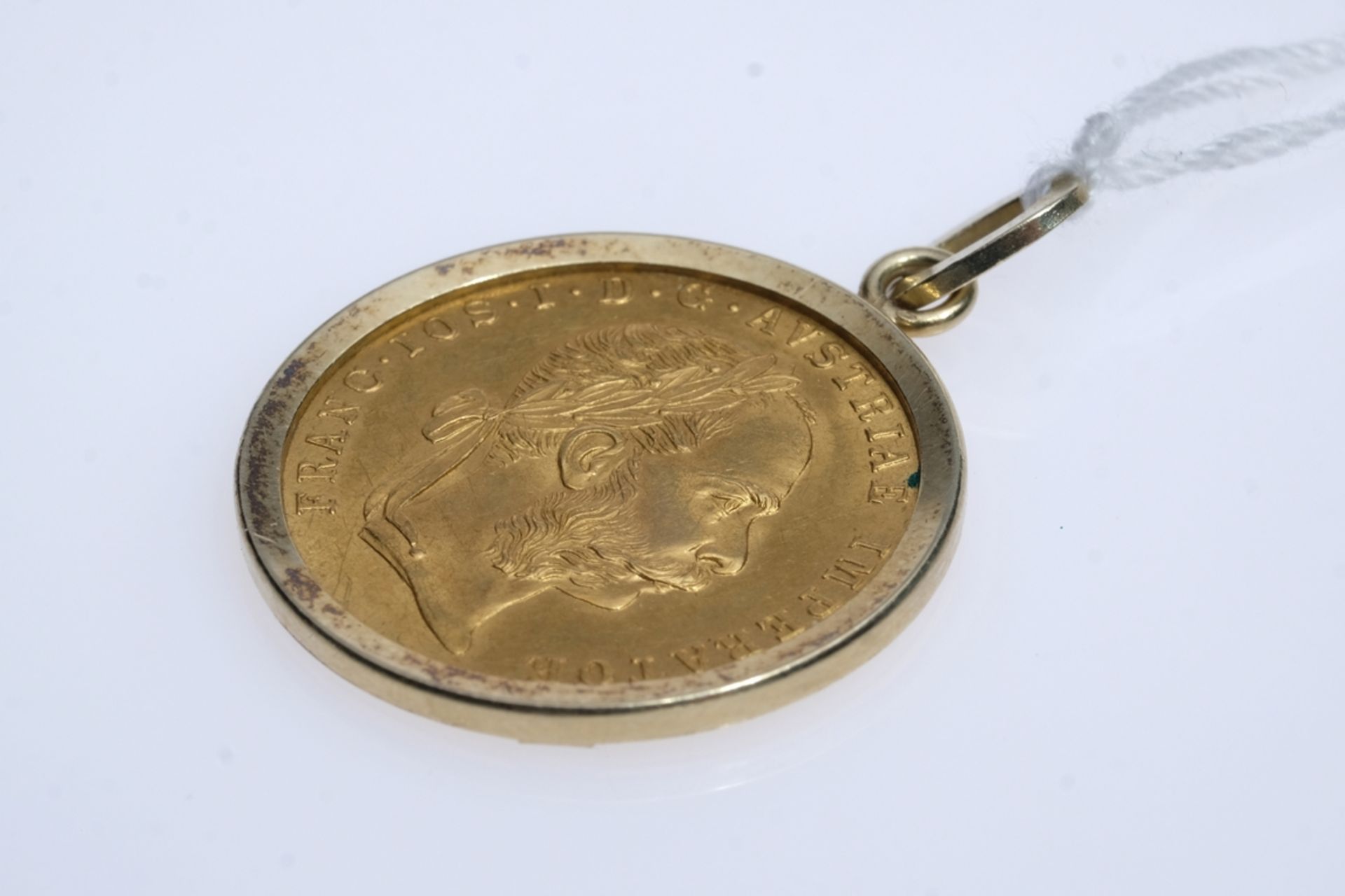 coin pendant with a ducat, pendant includes the attached ducat with four claws, ducat depicts the A - Image 2 of 2