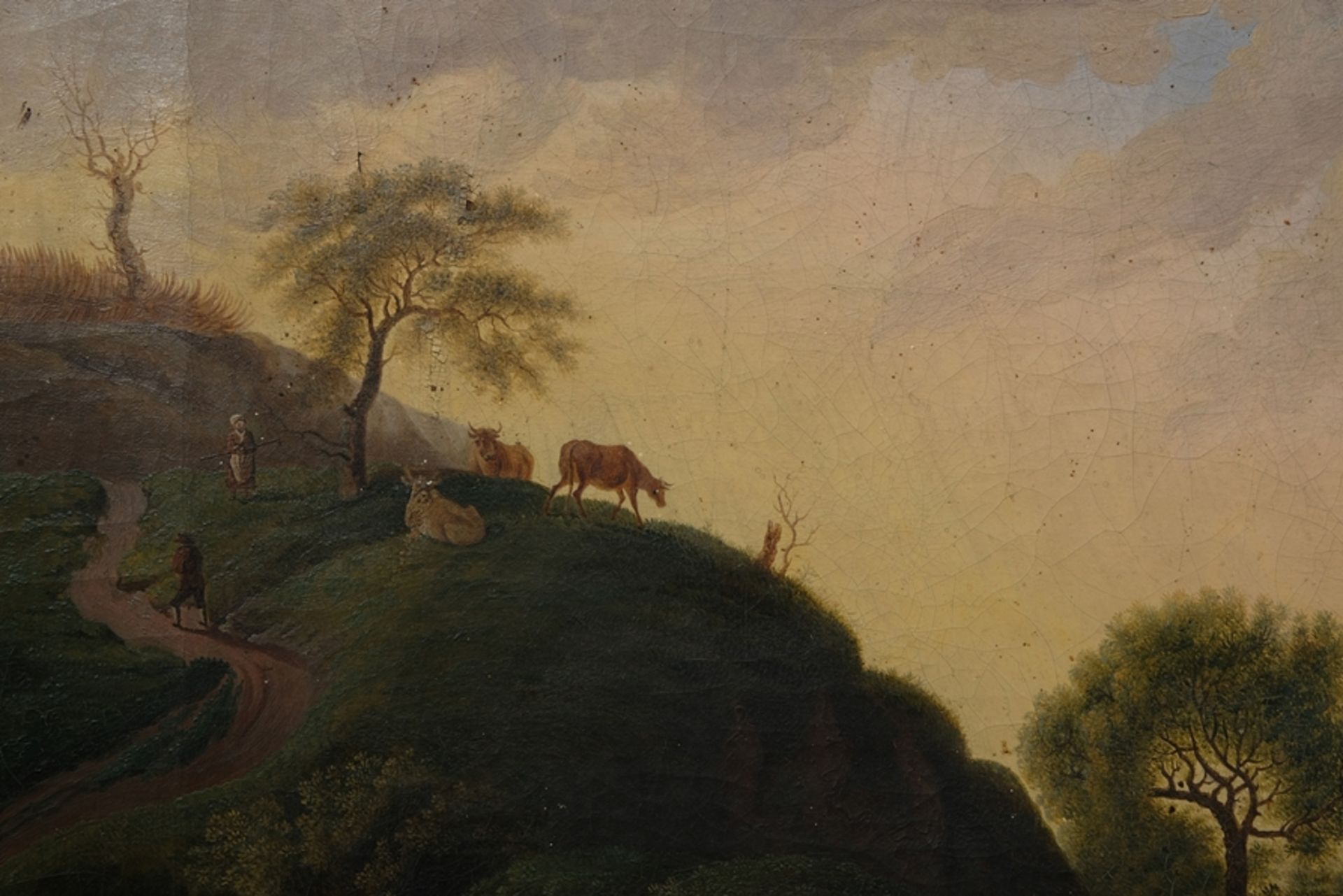 Unbekannt (spätes 19. Jahrhundert) Bauernidylle, Öl auf Leinwand.  - Bild 5 aus 7
