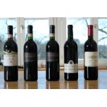 Collection of different wines, 5 bottles: 