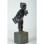 Barth, Carl Georg (1859-1944) Gratulant, dark patinated bronze.