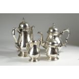Coffee and tea pot "Kenilworth International", made of 925 sterling silver, hallmarked on the under