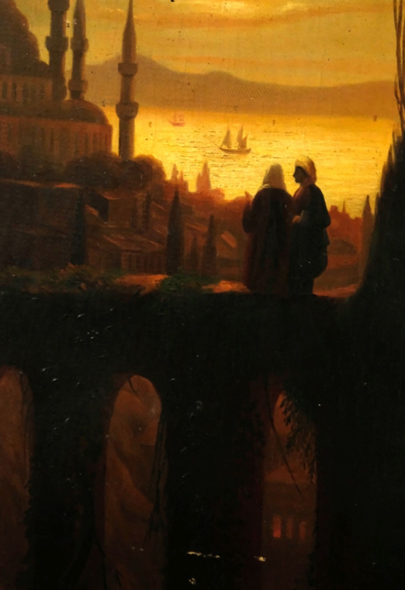 Kopist (20. Jahrhundert) Hagia Sophia im Mondschein, Öl auf Leinwand. - Bild 4 aus 9