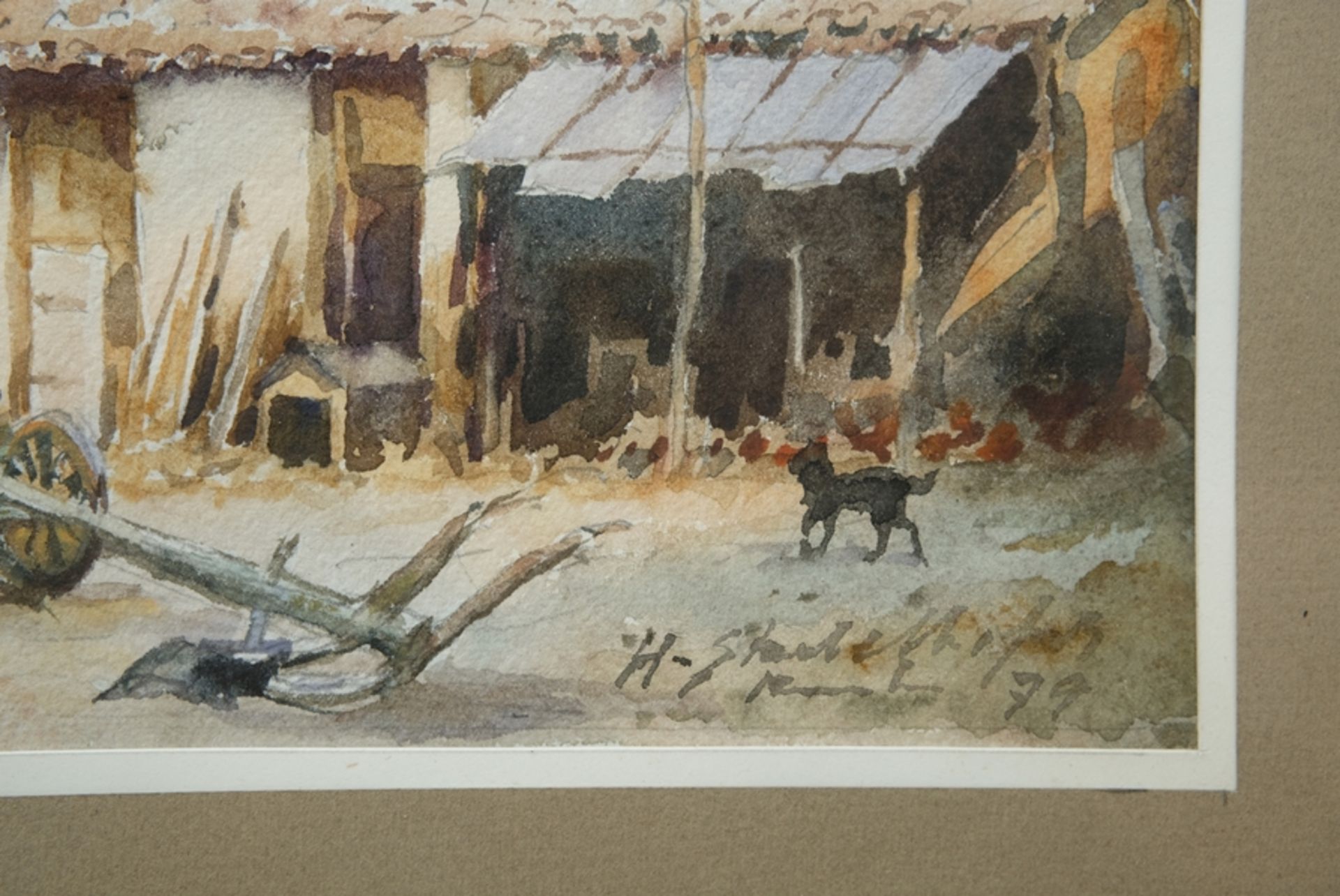 Stadelhofer, Helmut (1914-1979) Farm, 1979, watercolour.  - Image 3 of 4