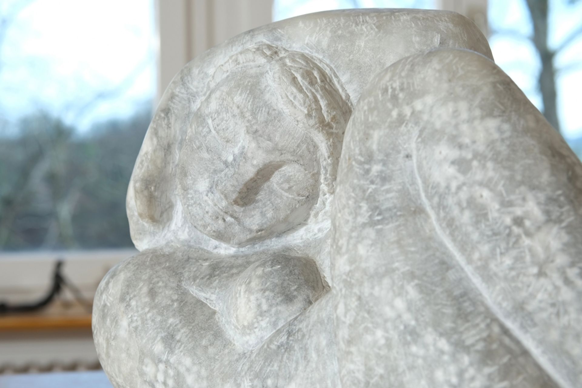 Fehrle, Jakob Wilhelm (1884-1974) "Die Liegende", 1960, alabaster. - Image 2 of 3