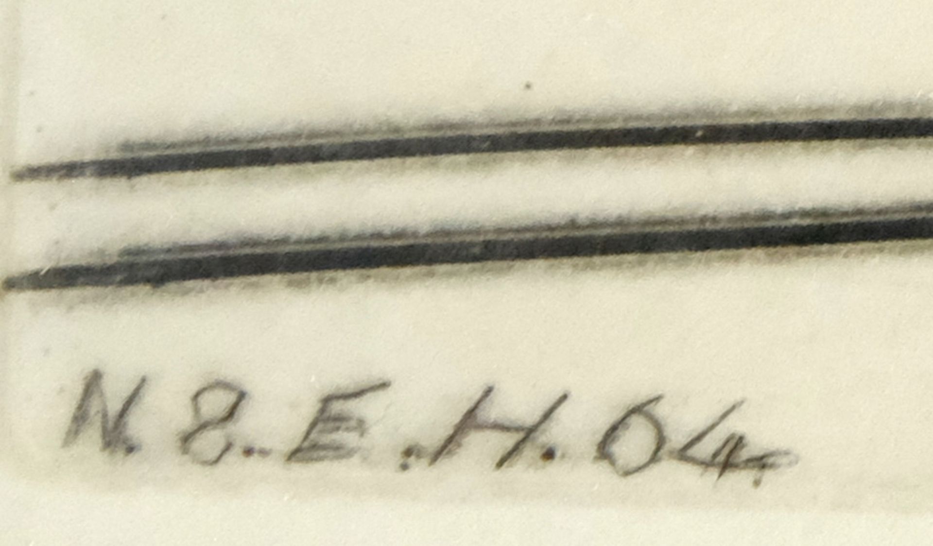 Hauser, Erich (1930-2004) "N.8.64.", 1964, Kaltnadelradierung. - Bild 3 aus 3