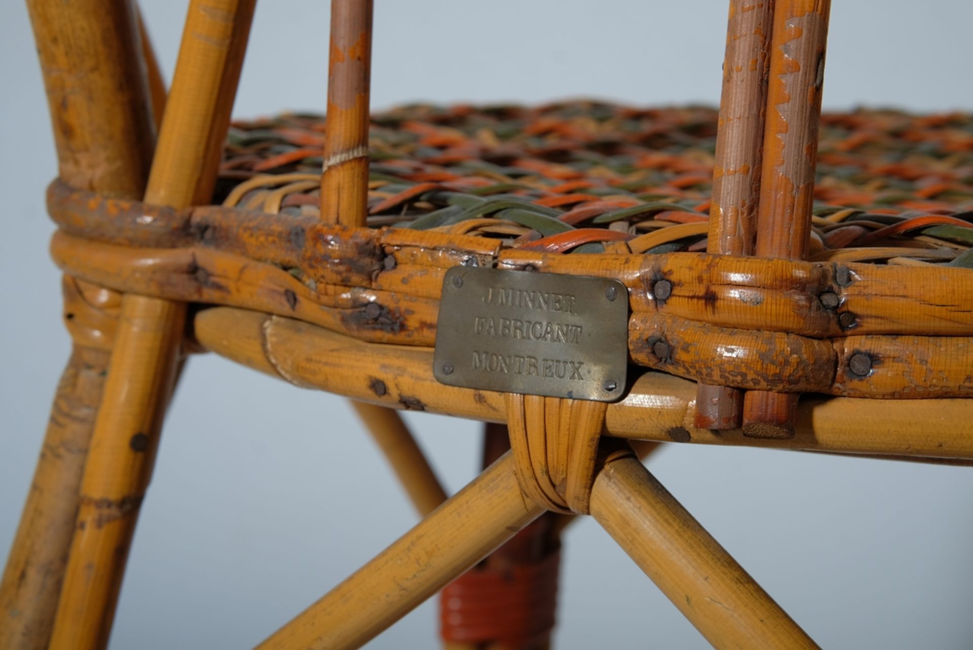 Tennis chair, designed by Frida Minnet, manufactured by J. Monnet in Montreux, around 1930. - Image 2 of 3