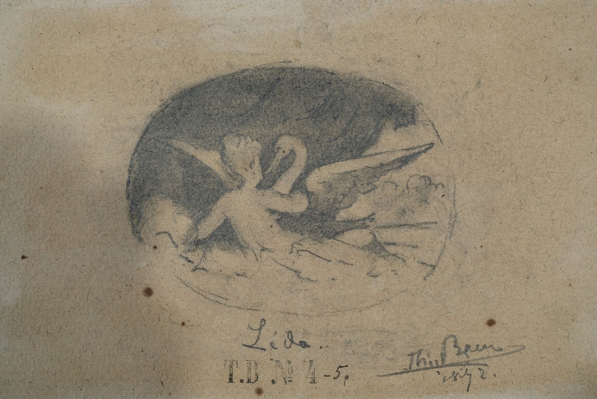 Bär, Theodor (1844-1895) Three ink drawings.  - Image 3 of 5