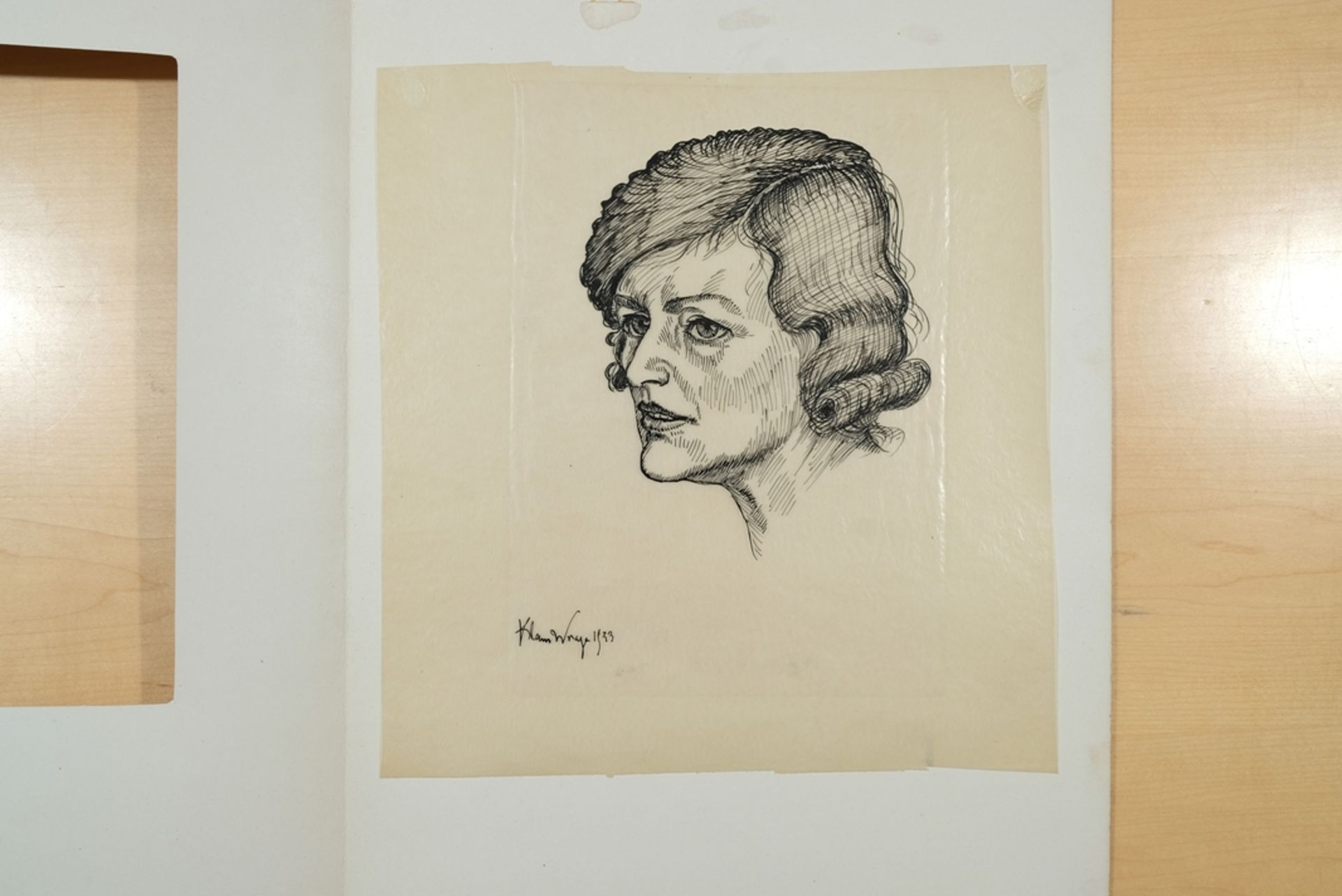 Wrage, Klaus (1891 - 1984), one ink drawing and nine facsimiles. - Image 3 of 8