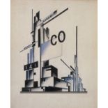 Chernikhov, Yakov Georgievich (1889-1951) Architectural Compositions, offset print of the well-know