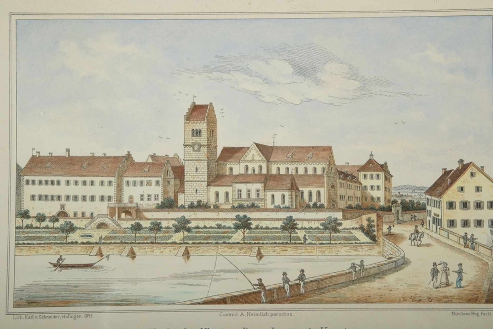 "Kirche des Klostershausen in Konstanz", 1898, lithograph. Inscribed at the bottom: "Lith. Karl v. 
