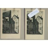 124 postcards Constance, album no. 3, collection focus 'etchings & colour lithographs', turn of the
