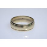 Ring, simple shape, size 57, yellow gold 585, hallmarked, 6.97g