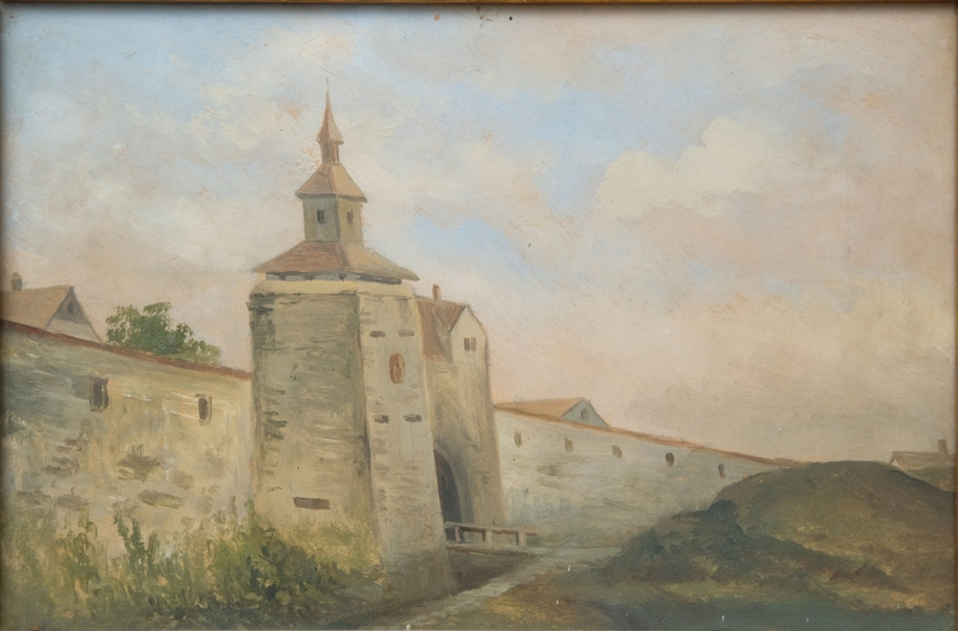 Unknown Constance (1899), City gate and section of the city wall, oil on wood. Artist unknown. 
