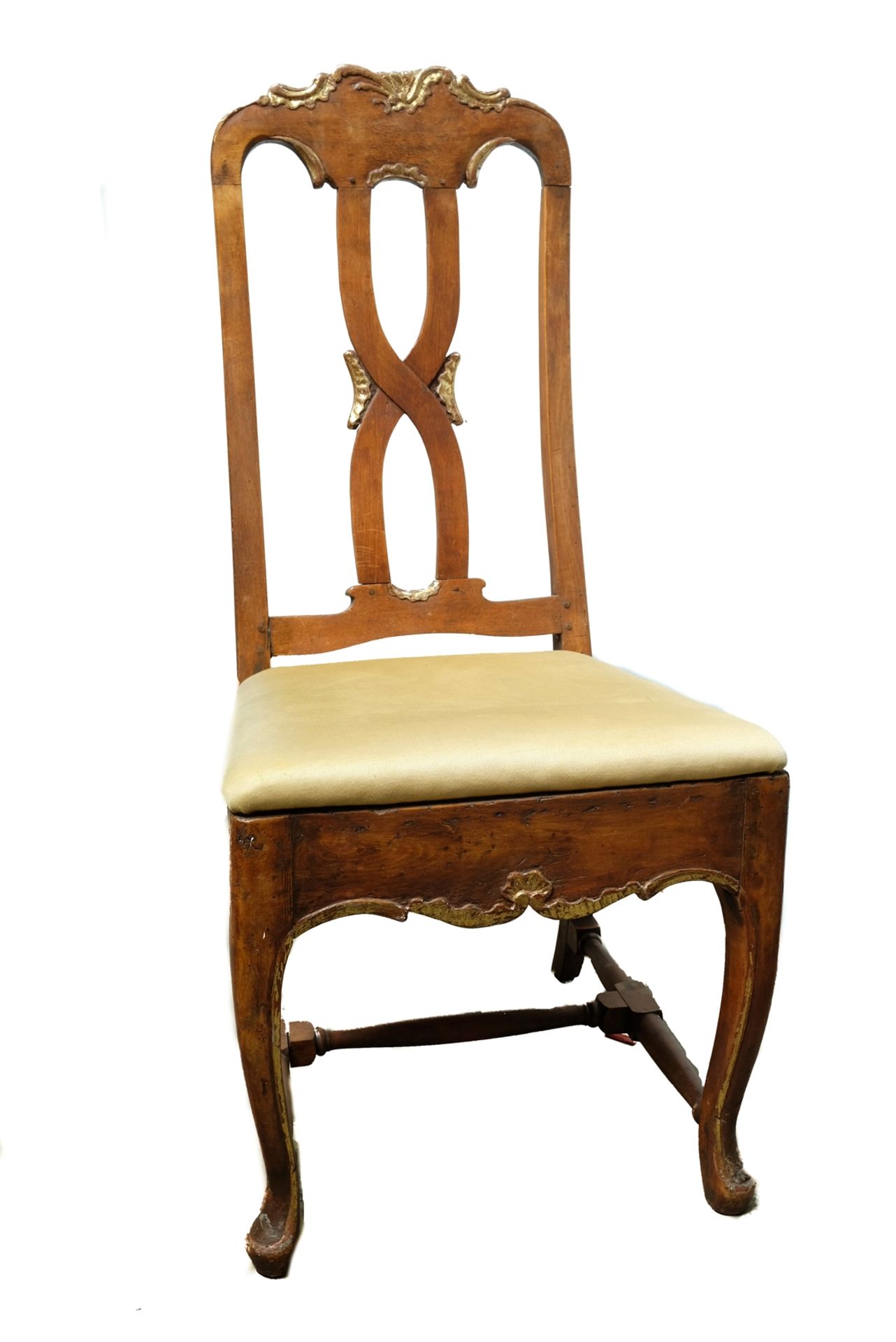 Chair Art Nouveau, curved shape, fittings