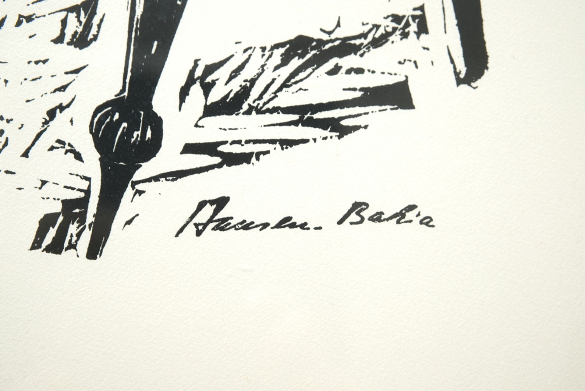 Hansen-Bahia, Karl Heinz (1915 - 1978), Frauenakt, no year, woodcut. - Image 3 of 3