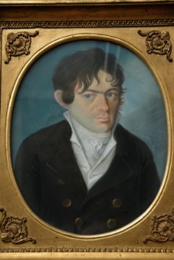 Unbekannt (frühes 19. Jahrhundert) Portrait eines jungen Mannes aus der Familie "Breuninger", um 18