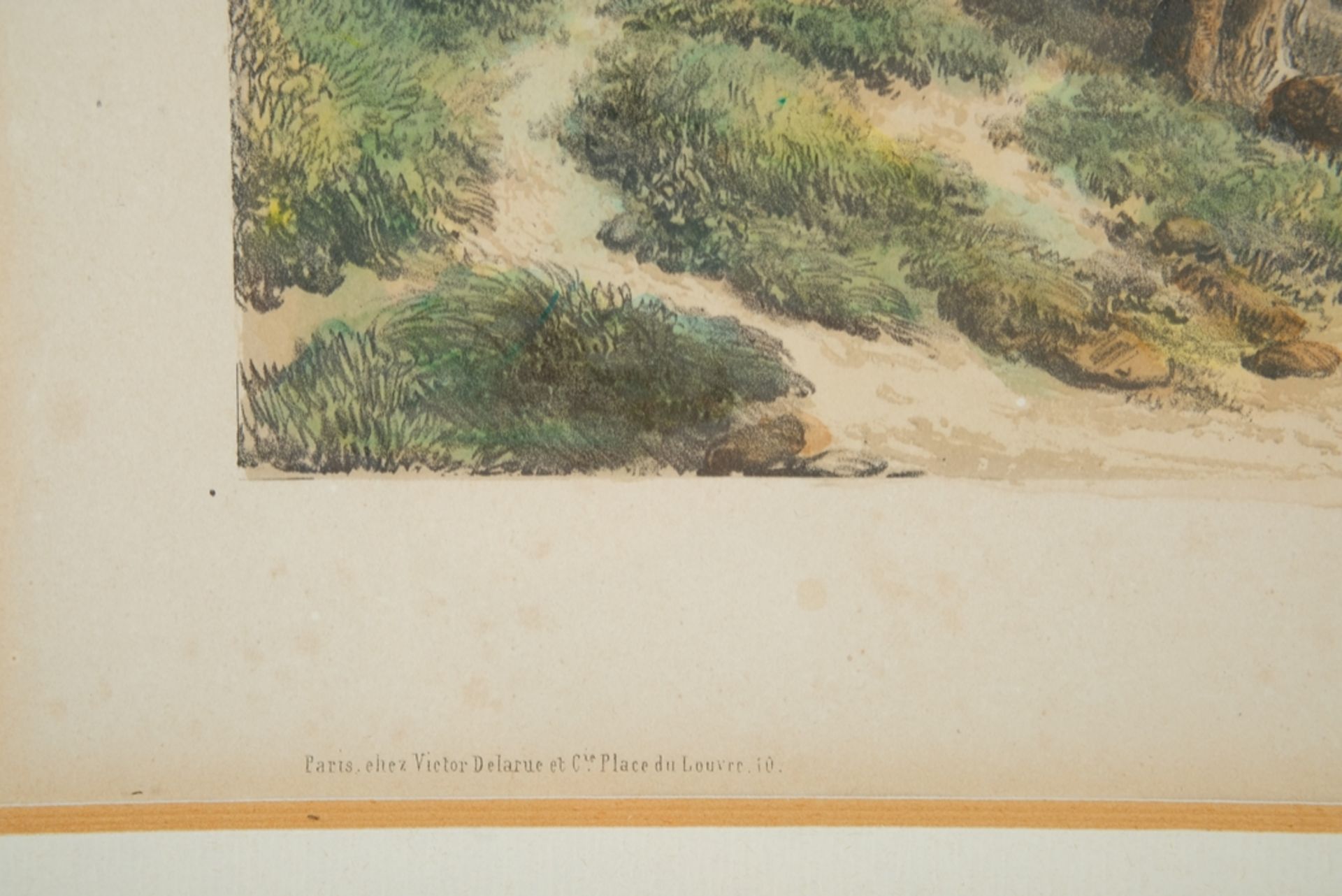 "Forêt de Chênes", lithograph, around 1850.  - Image 3 of 5