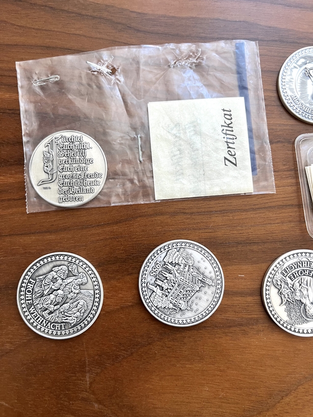 Eleven silver coins and three bars. - Image 5 of 7