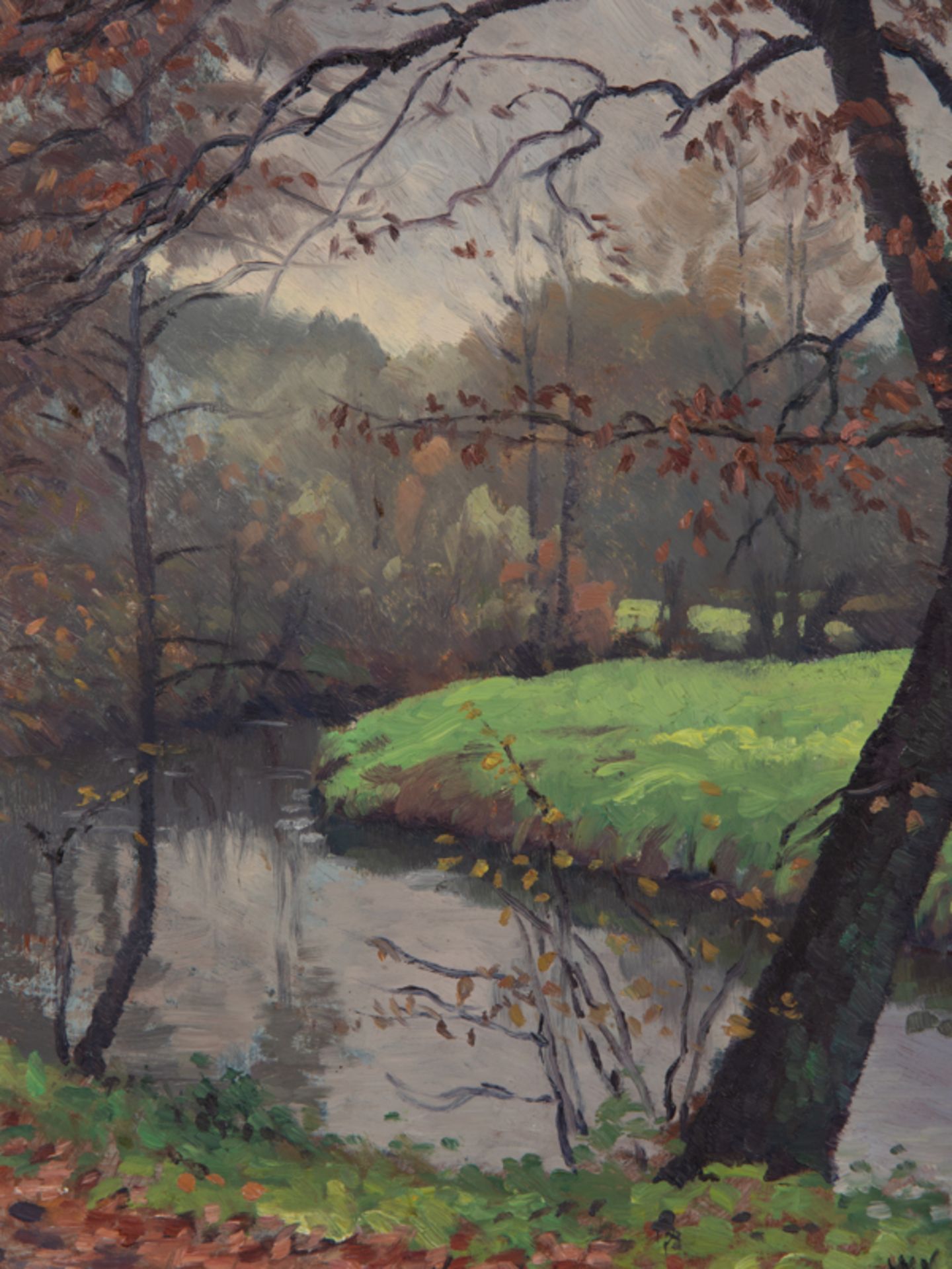 Voltmer, Walter (1884-1972) Öl auf Holz; Landschaftsmalerei in koloristischem Konzept; - Image 2 of 4