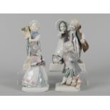 4 Porzellan-Plastiken, Wilhelmsthal, Deutschland, um 1900 4 Porzellan-Figuren aus Weißporzellan