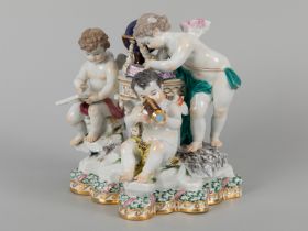 Allegorische Figurengruppe "Die Astronomie", Michel Victor Acier (1736 - 1799), Meissen, 19. Jh.