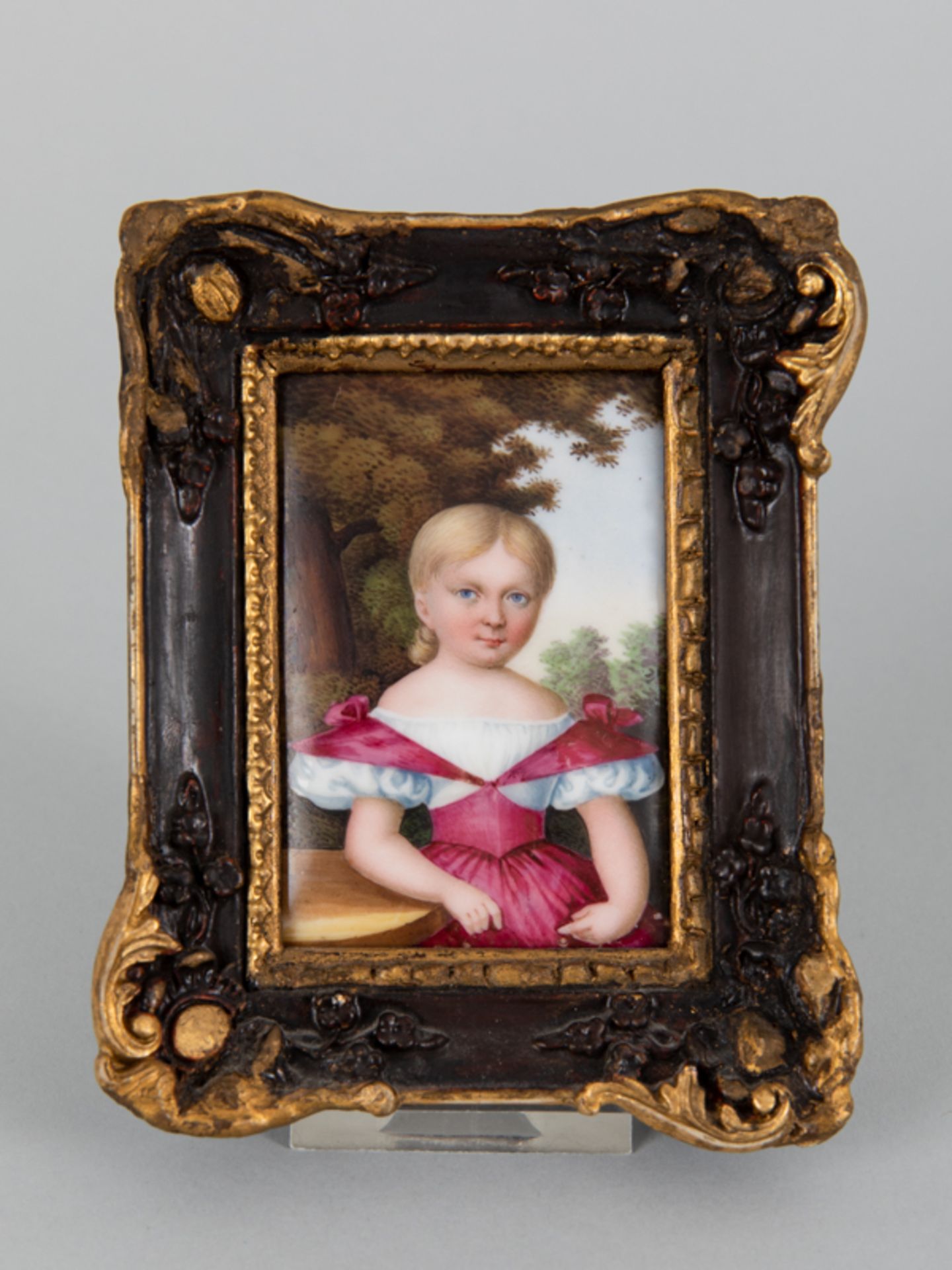 Miniatur-Portrait der jungen Gräfin Valeska von Tiele-Winkler (1829 - 1880), Deutschland