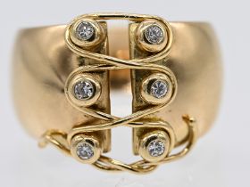Ring mit 6 Brillanten, zusammen ca. 0,15 ct, Goldschmiedearbeit, Günther Giaubitz, Garmisch-