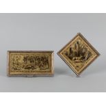 Paar Hinterglasmalereien im Stile von Johann Elias Ridinger, 19./20. Jahrhundert