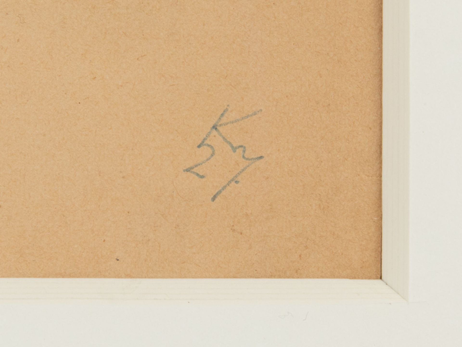 Kluth, Karl (1898 - 1972) Aquarell auf chamoisfarbenem Papier; "Strandläuferin II"; Abstraktes - Bild 3 aus 3