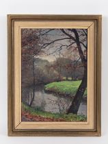 Voltmer, Walter (1884-1972) Öl auf Holz; Landschaftsmalerei in koloristischem Konzept;