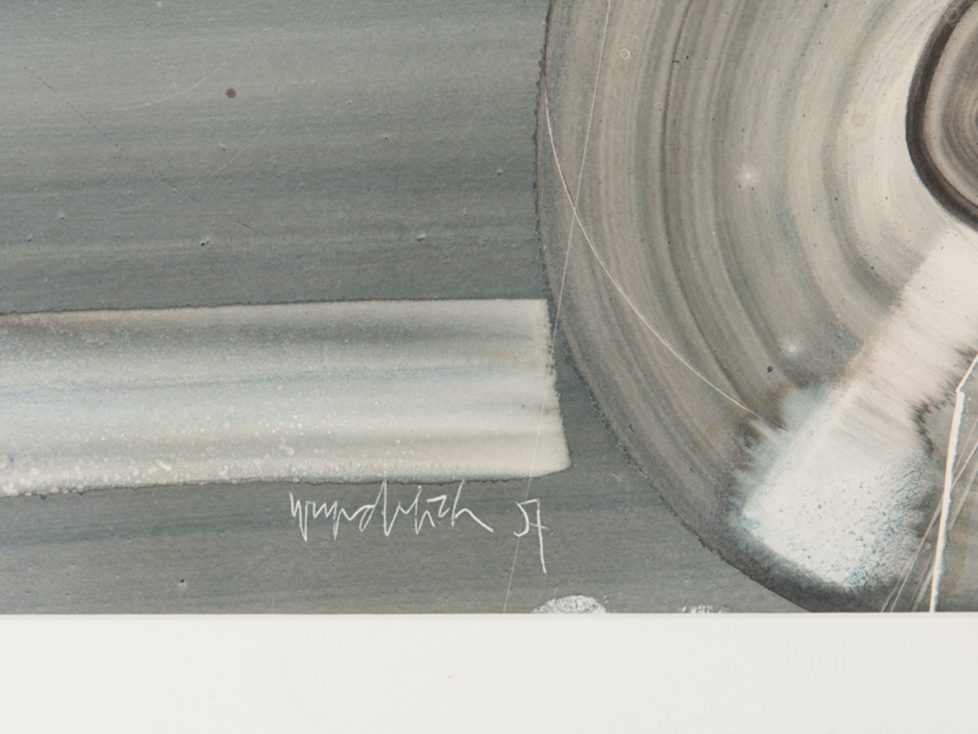 Wunderlich, Paul (1927 - 2010) Aquarell auf Papier; 1957; Abstrakte polychrome Darstellung mit - Image 3 of 4