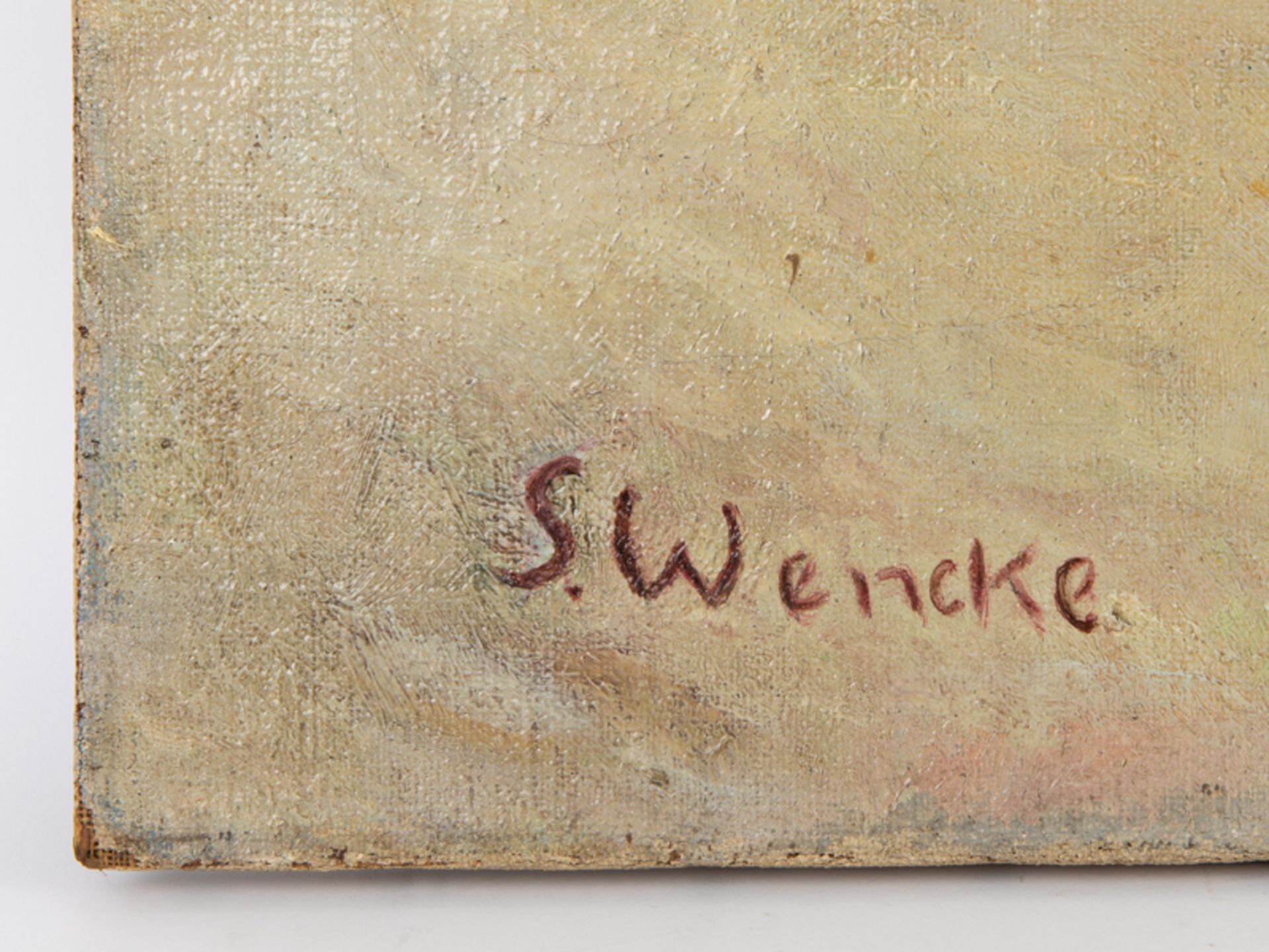 Wencke, Sophie (1898 - 1963) Öl auf Leinwand; Landschaftsmalerei einer Winterlandschaft: Darstellung - Image 3 of 4