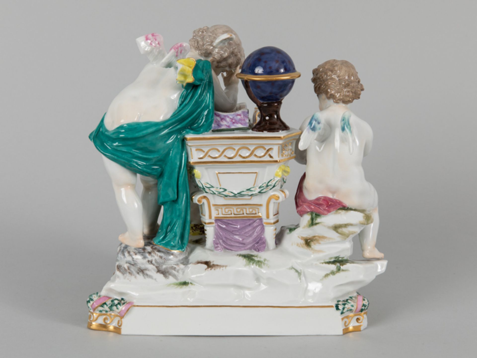 Allegorische Figurengruppe "Die Astronomie", Michel Victor Acier (1736 - 1799), Meissen, 19. Jh. - Image 2 of 4