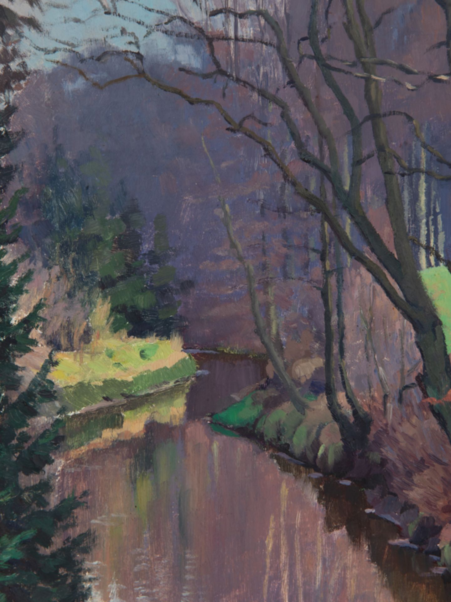Voltmer, Walter (1884-1972) Öl auf Holz; Landschaftsmalerei in koloristischem Konzept; - Image 2 of 5