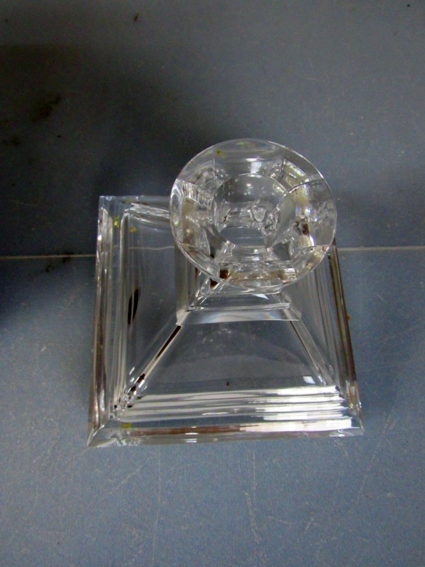 Schwere Glaskaraffe Kristall getreppt - Image 4 of 9