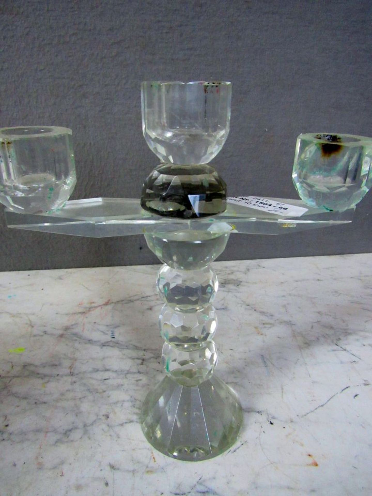 Kristallglasleuchter dreiflammig 20cm - Image 4 of 10