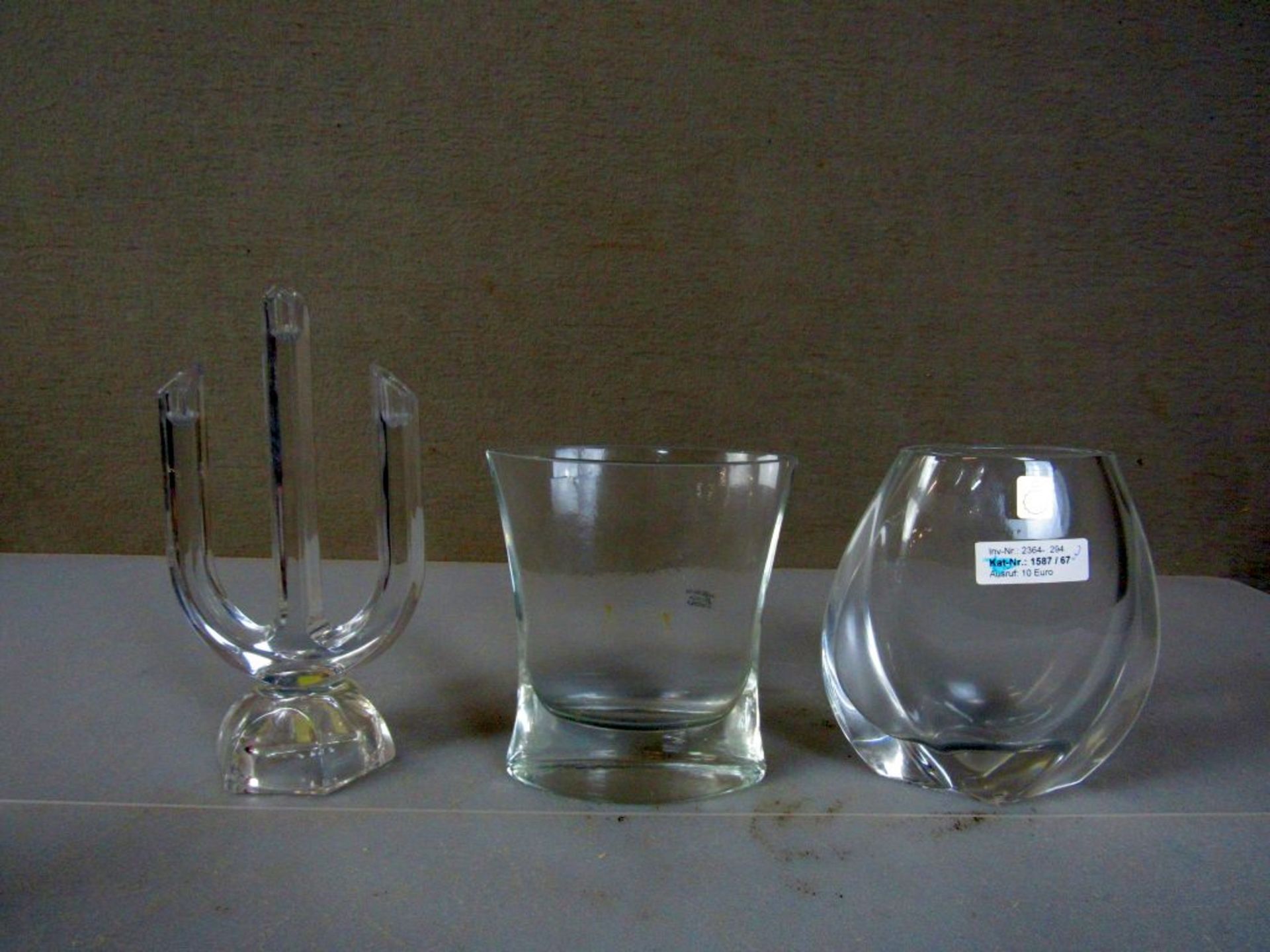 Drei Vasen Kristallglas Bleikristall