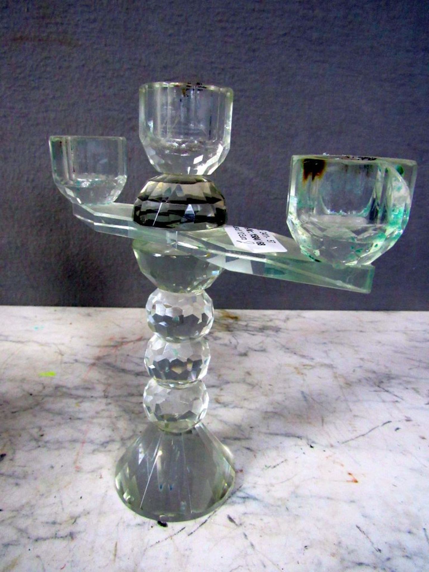 Kristallglasleuchter dreiflammig 20cm - Bild 3 aus 10