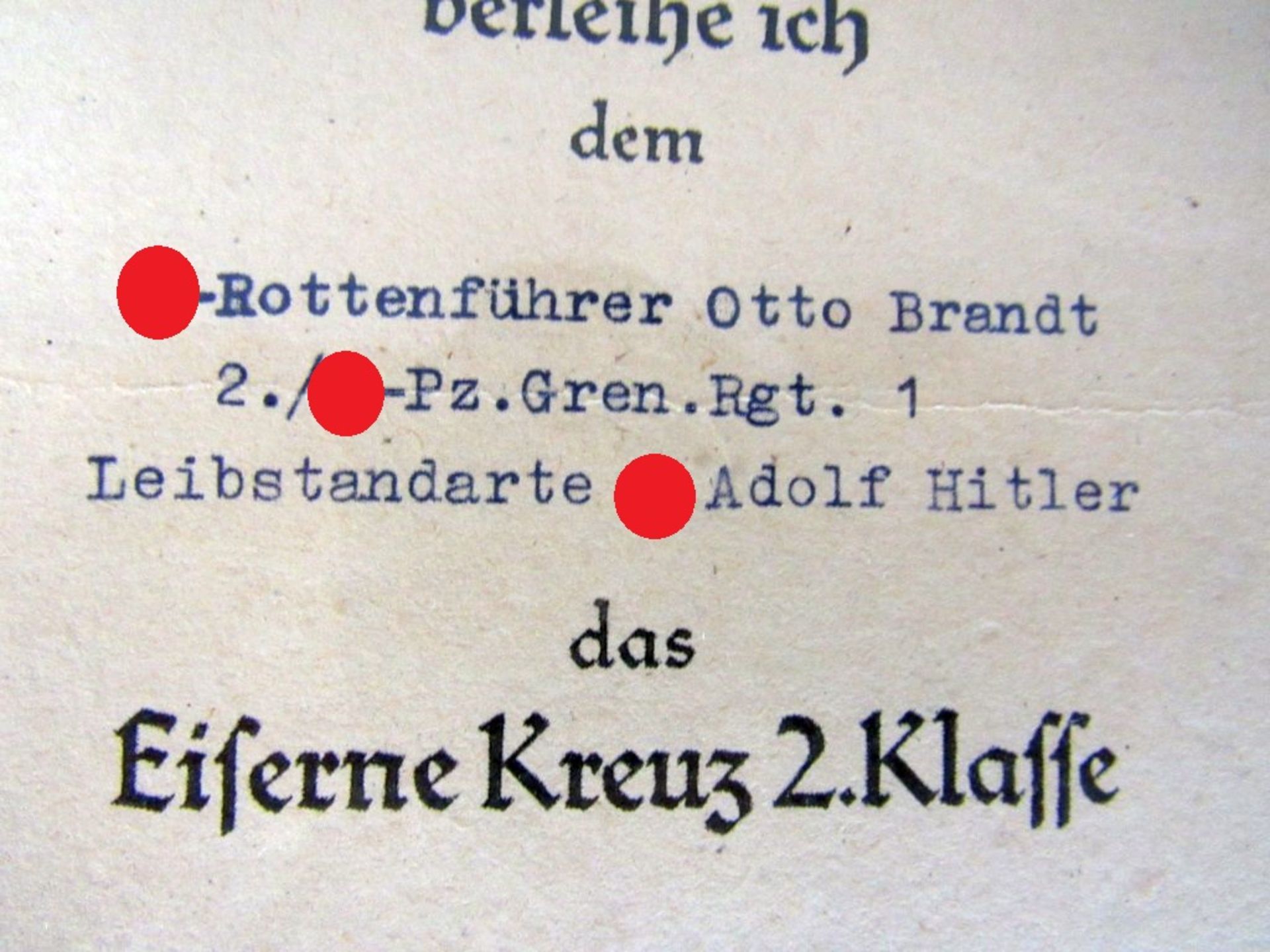 Urkunde 2 WK fÃ¼r das Eiserne Kreuz 2 - Image 6 of 8
