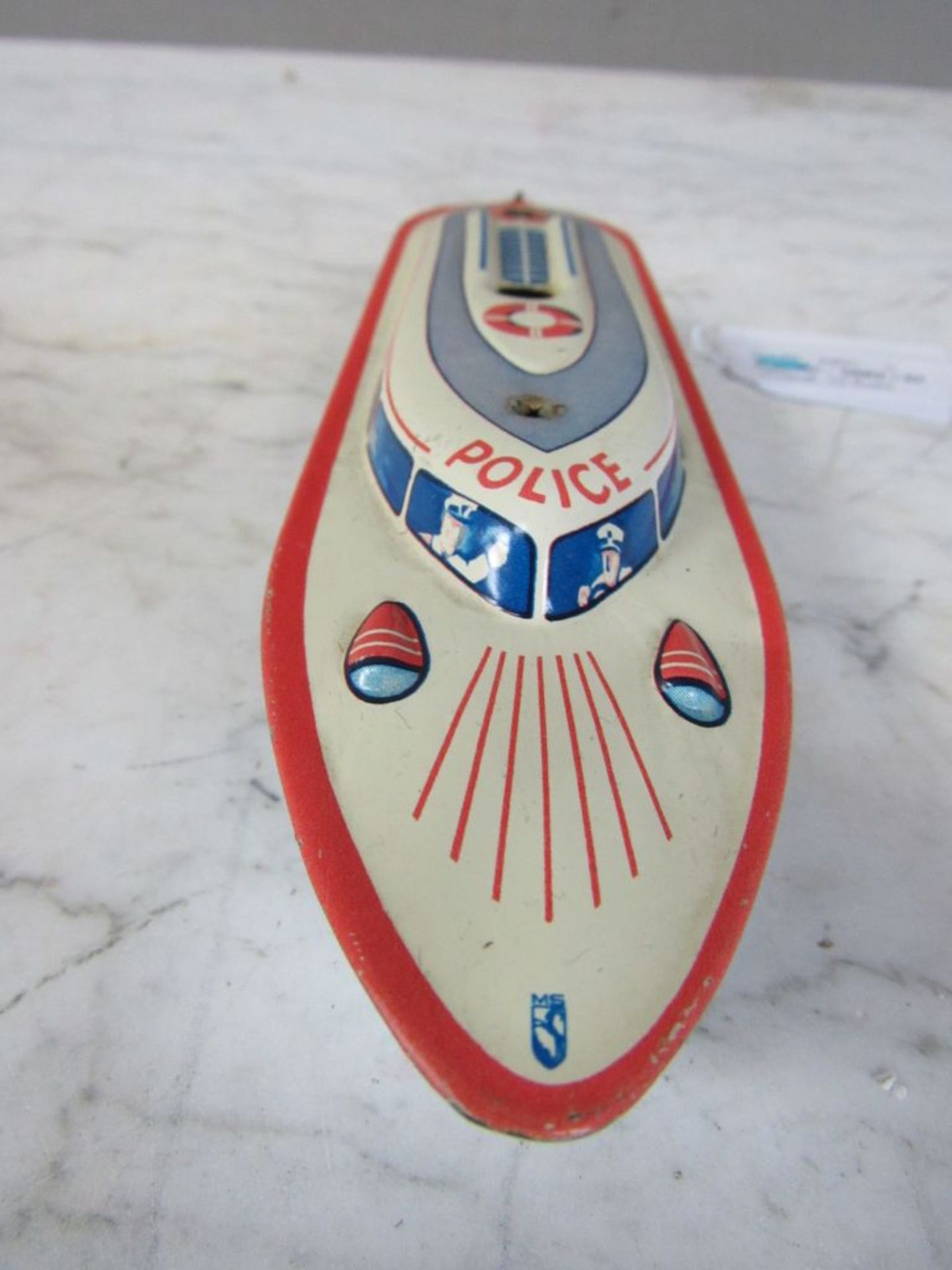 Blechspielzeug Polizeiboot mit Uhrwerk - Image 3 of 8