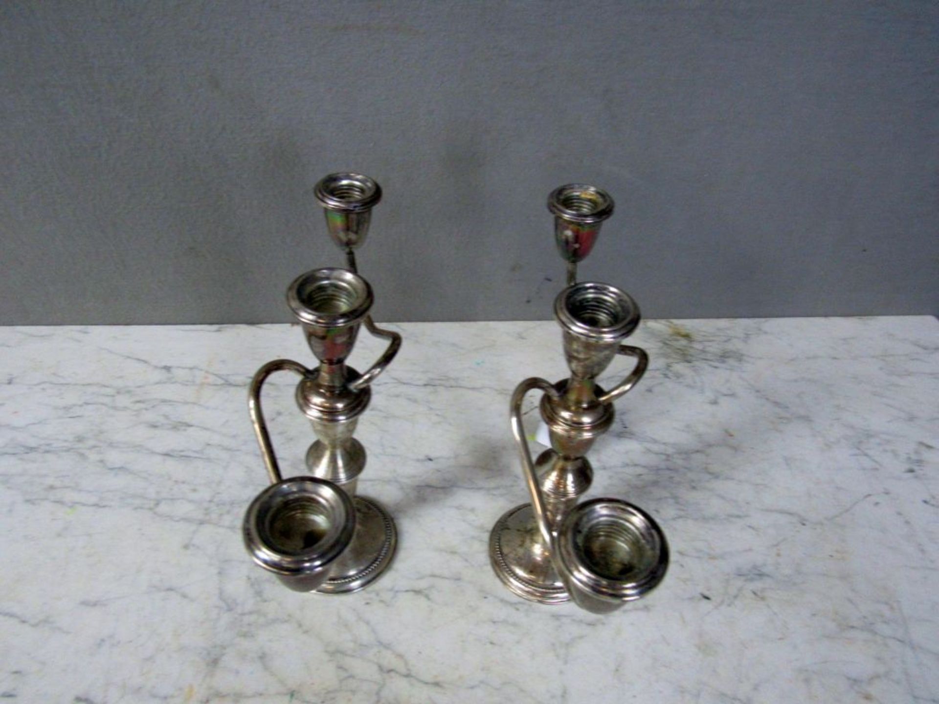 Zwei Kerzenleuchter 925er Silber - Image 8 of 8