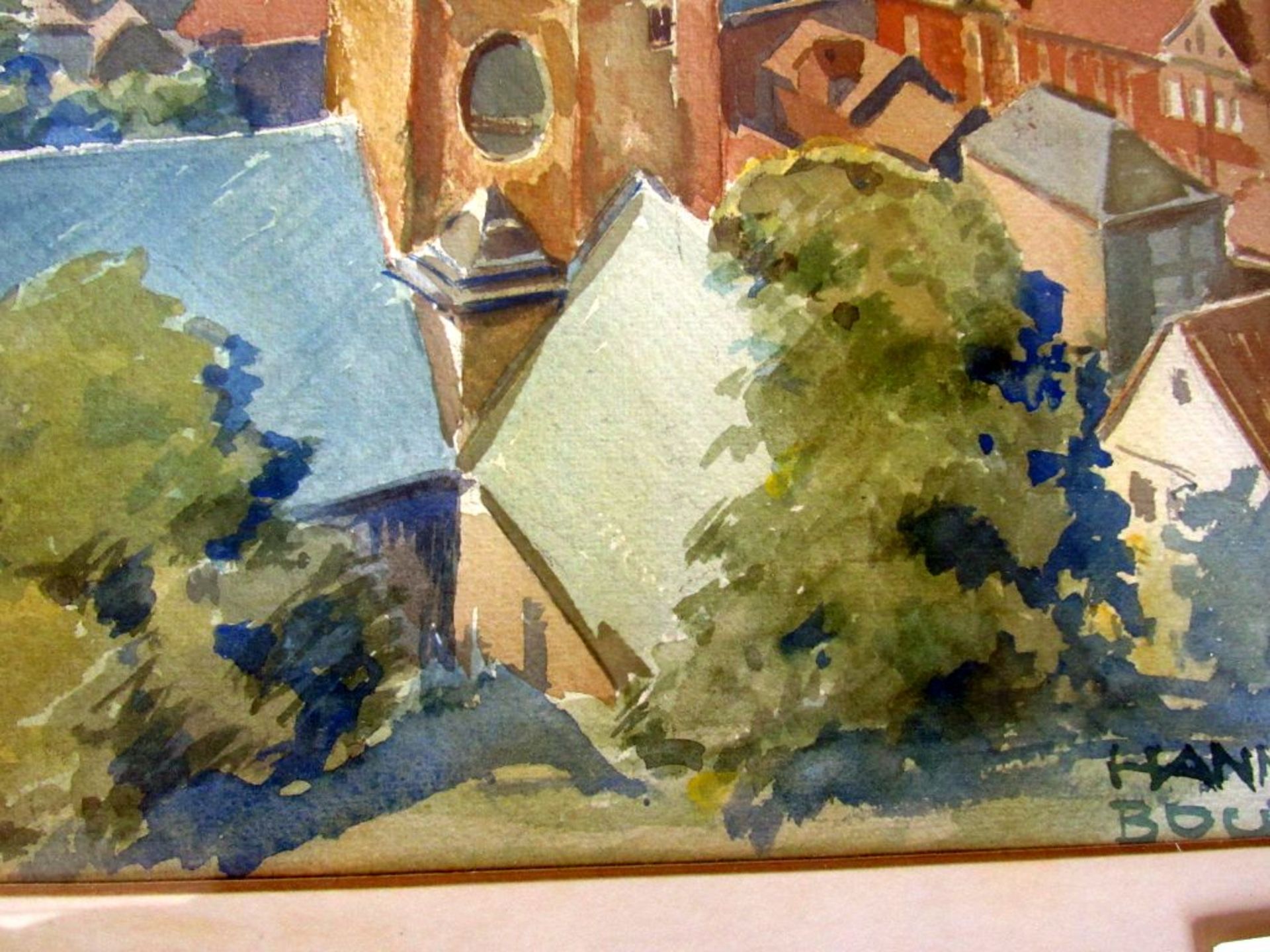 GroÃŸes Aquarell Hans Bock in schÃ¶ner - Bild 8 aus 9