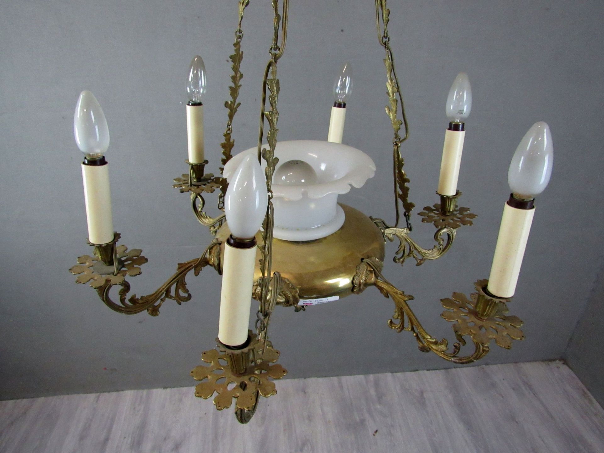 Deckenlampe Messing in Historismus - Image 3 of 9