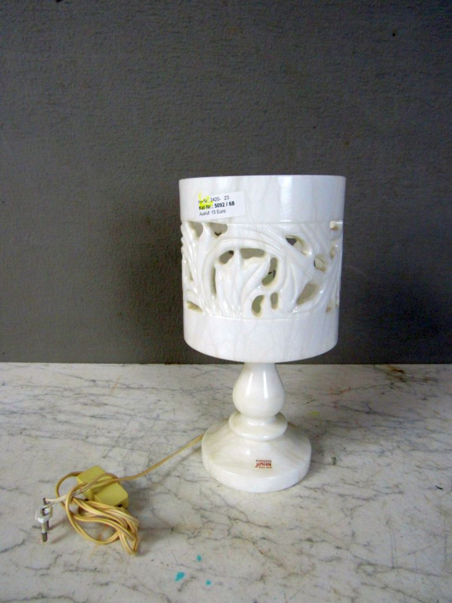 Tischlampe Alabaster 30 cm hoch
