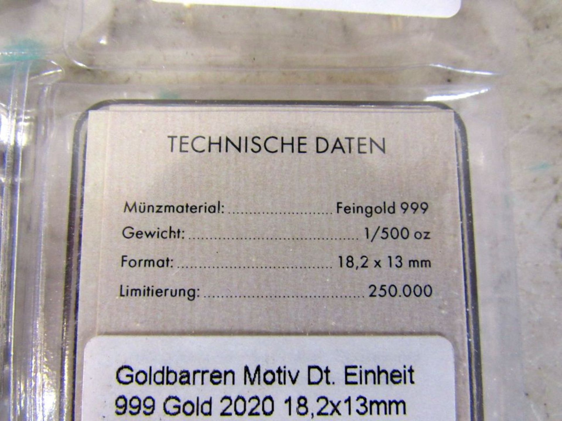 4 Goldbarren Motiv Deutsche Einheit - Bild 6 aus 6