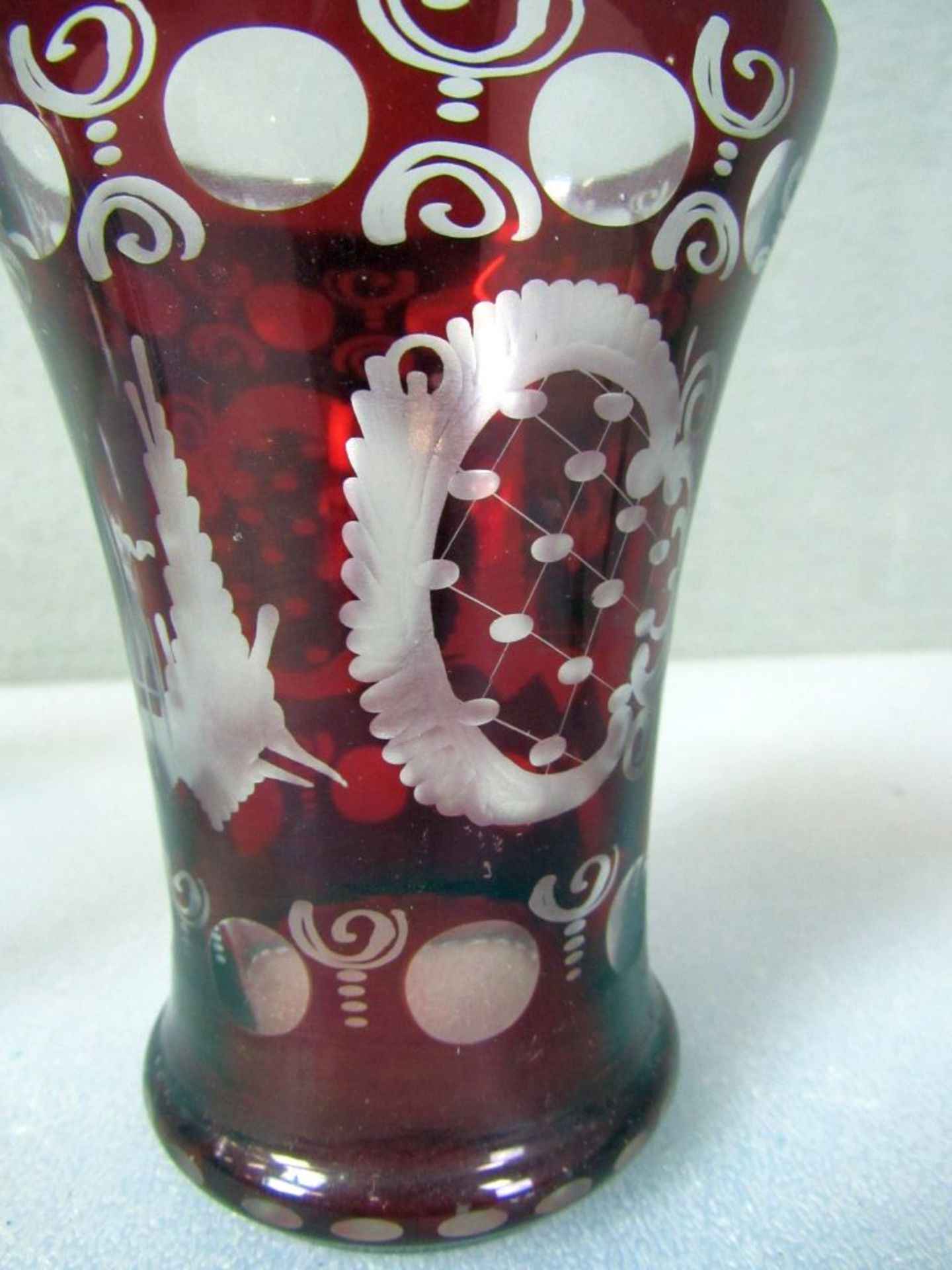 Konvolut vier Vasen Designglas anbei - Bild 10 aus 10