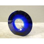 Glasskulptur blau und klar 14,5cm