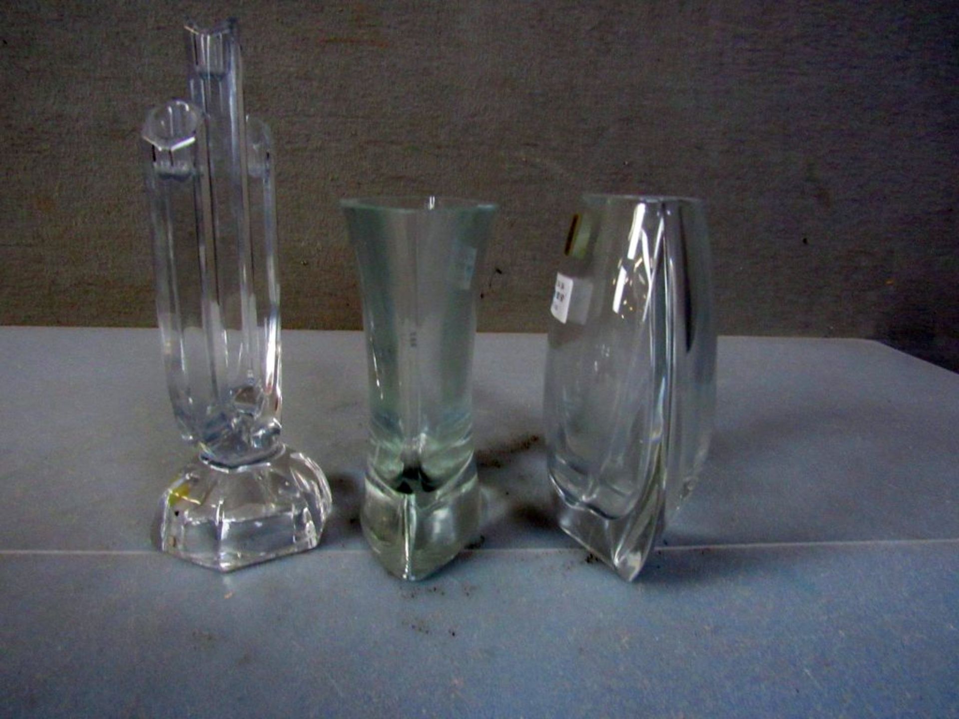 Drei Vasen Kristallglas Bleikristall - Bild 9 aus 9