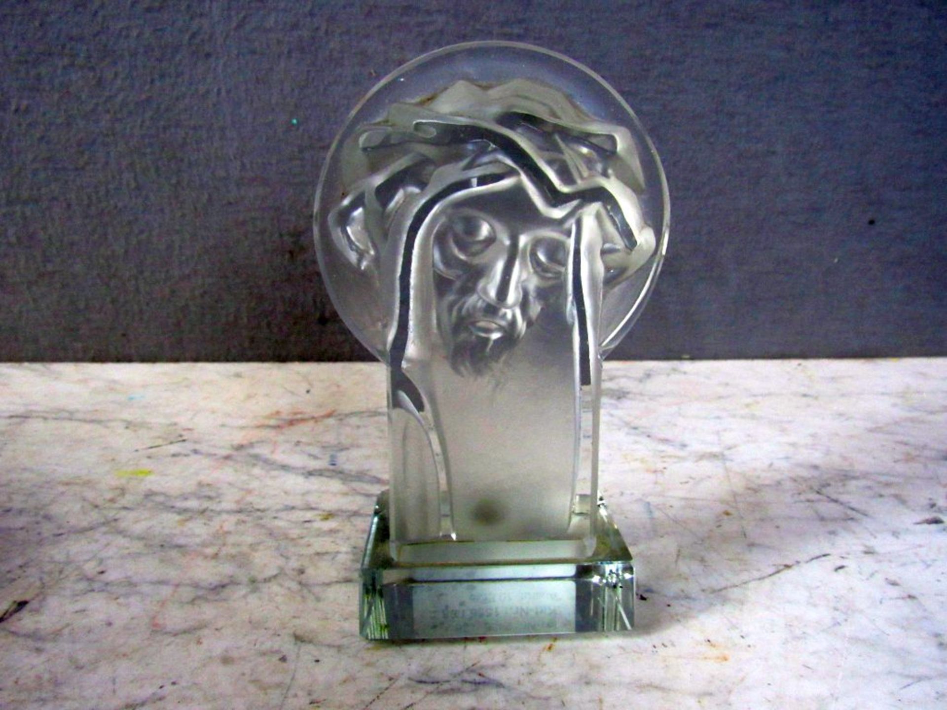 Glasskulptur Jesus gelabelt 16cm - Bild 6 aus 7