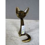 Skulptur Katze Bronze oder Messing
